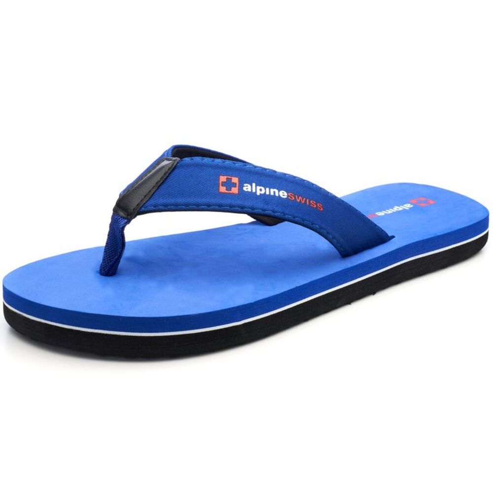 Alpine Swiss Mens Flip Flops Beach Sandals EVA Sole Lightweight Comfort Thongs
